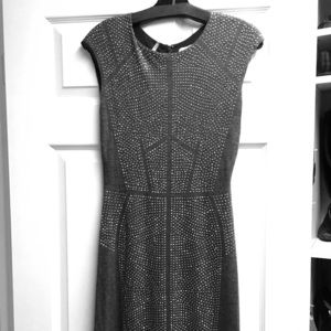 Rebecca Taylor gray nailhead sheath